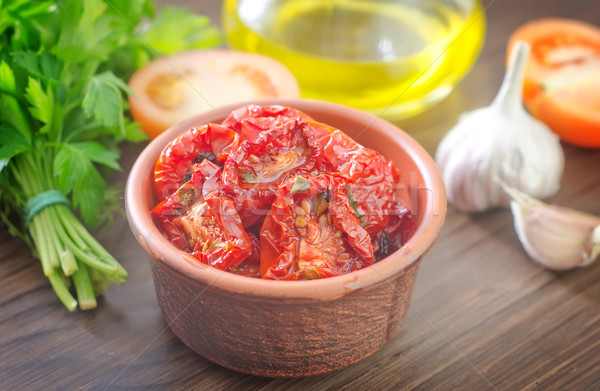 Tomates séchées soleil cadre rouge olive macro [[stock_photo]] © tycoon