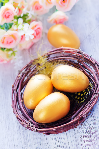 Decorativo pintado huevos de Pascua mesa Pascua cielo Foto stock © tycoon