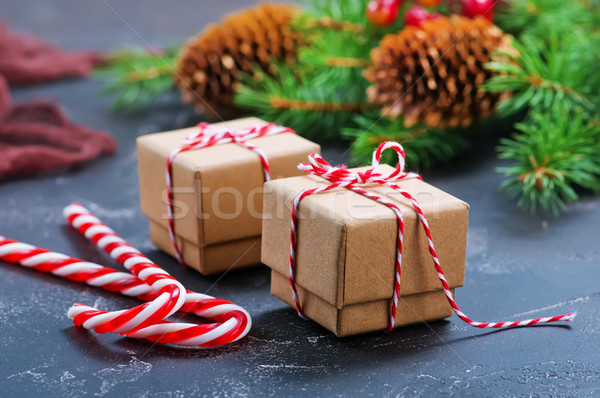 Navidad decoración mesa feliz reloj fondo Foto stock © tycoon