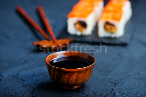 Szusi friss hal tábla étel piros Stock fotó © tycoon