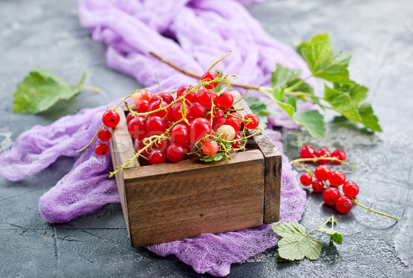赤 スグリ 木製 自然 表 新鮮な ストックフォト © tycoon