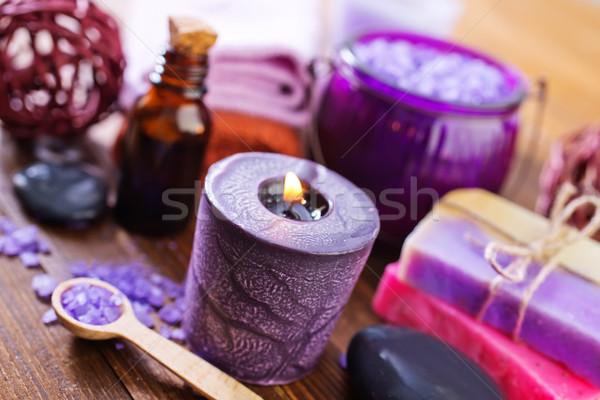 Spa objecten massage olie bad douche Stockfoto © tycoon