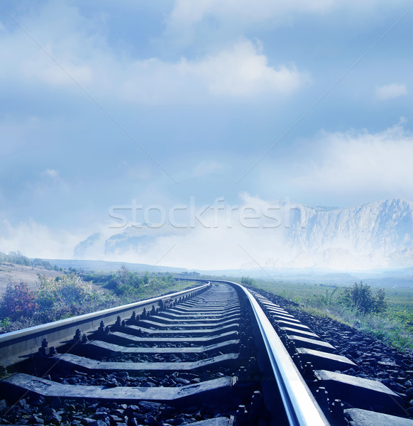Natuur achtergrond reizen snelheid wolk staal Stockfoto © tycoon