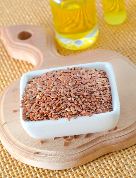 flax seed and oil Stock photo © tycoon