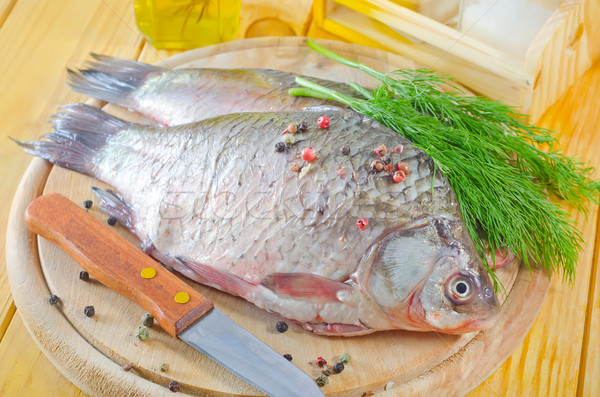 Frischen Karpfen Wasser Fisch Gesundheit grünen Stock foto © tycoon