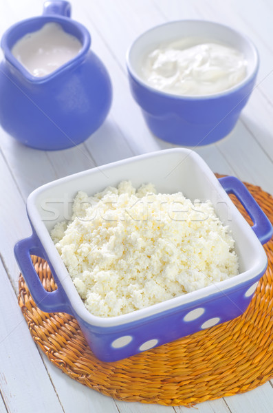 Foto stock: Nata · casa · de · campo · leite · comida · madeira · cozinha