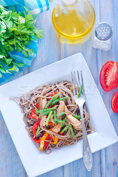 soba with vegetables Stock photo © tycoon