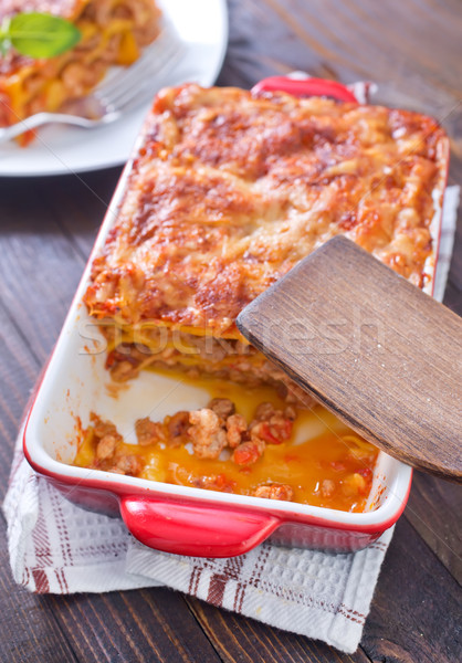 Lasagna brânză paste grâu gătit ierburi Imagine de stoc © tycoon