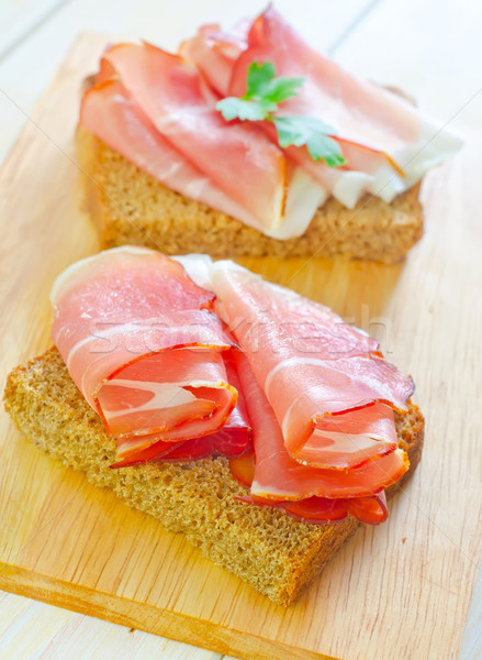 sandwich with ham Stock photo © tycoon