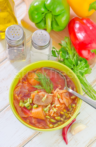 свежие суп продовольствие кухне красный еды Сток-фото © tycoon