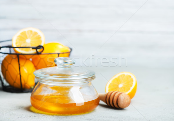 Miel verre banque table nature espace [[stock_photo]] © tycoon