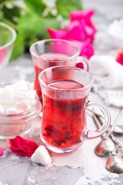 Tè rosa tavola stock foto fiore Foto d'archivio © tycoon