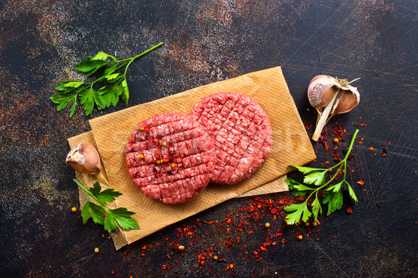 raw cutlets for burger Stock photo © tycoon