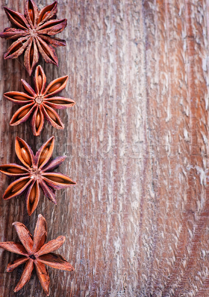 Anijs houten tafel aroma Spice hout licht Stockfoto © tycoon