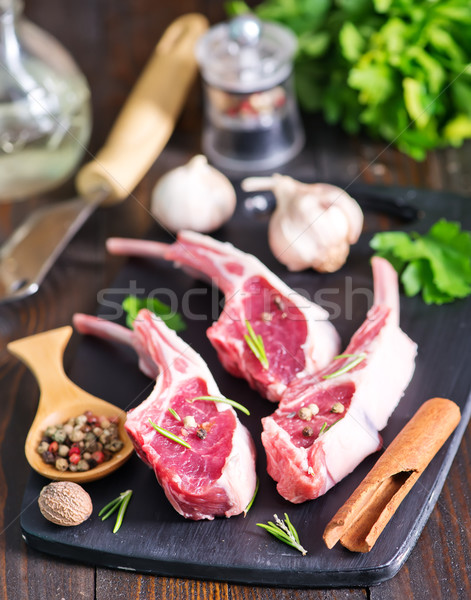 raw chop meat Stock photo © tycoon