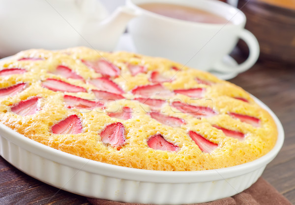 pie with strawberry Stock photo © tycoon