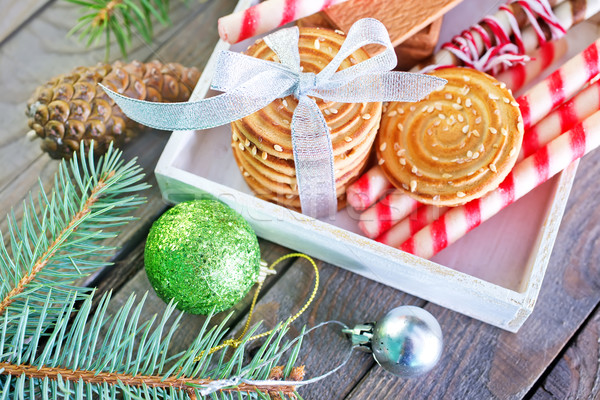 Crăciun cookie-uri decorare alimente fundal Imagine de stoc © tycoon