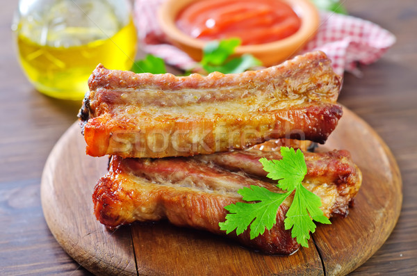 roasted lamb chops Stock photo © tycoon