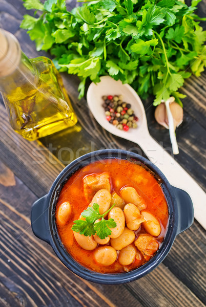 Sopa de feijão cor pimenta mexicano vegetal batata Foto stock © tycoon