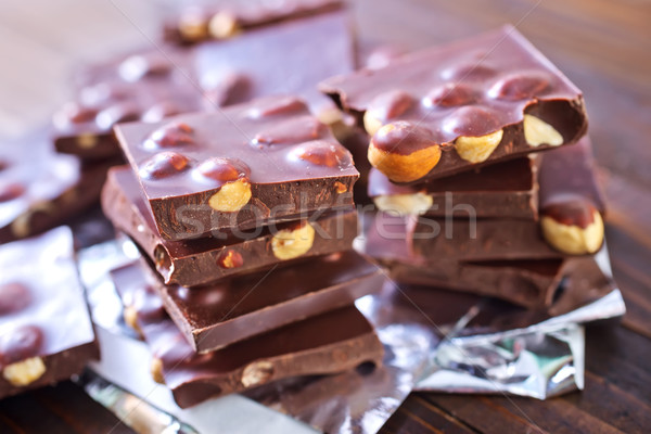Chocolat fond noir couleur brisé manger Photo stock © tycoon