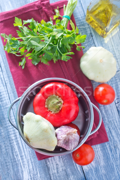 Gemüse Gesundheit grünen Messer Tomaten Stock foto © tycoon