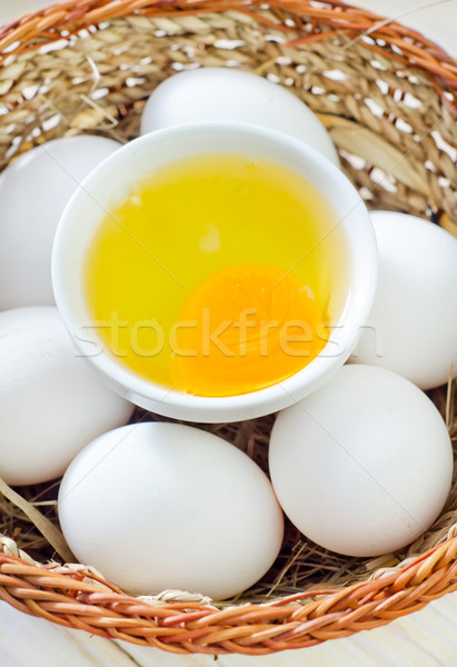 Stock photo: raw eggs