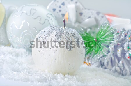 Lumânare alte Crăciun decorare cutie spaţiu Imagine de stoc © tycoon
