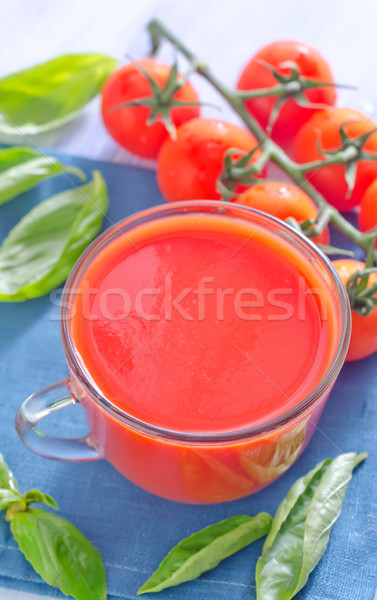 Tomatensap voedsel glas gezondheid groene drinken Stockfoto © tycoon