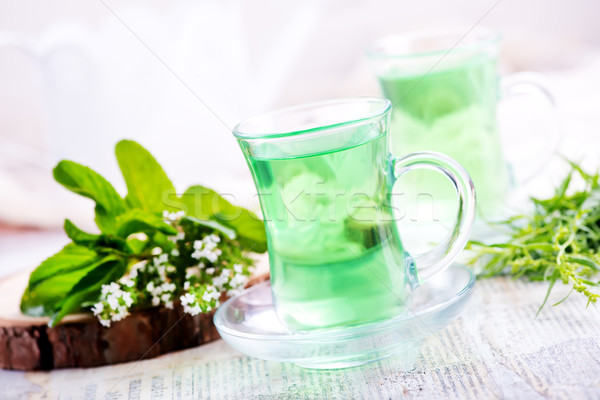 świeże tabeli liści szkła zdrowia Zdjęcia stock © tycoon
