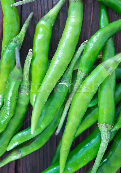 Piment poivrons table en bois chaud couleur usine [[stock_photo]] © tycoon