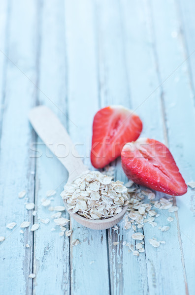 raw oat flakes Stock photo © tycoon