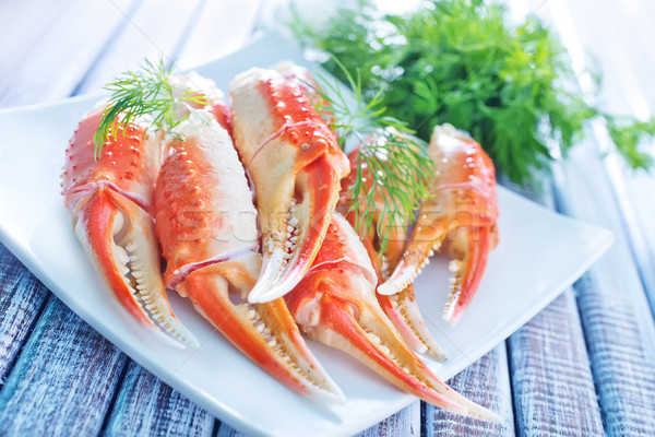 Foto stock: Cangrejo · alimentos · naranja · Shell · comer