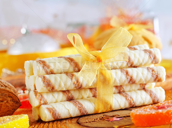 wafer and christmas decoration Stock photo © tycoon