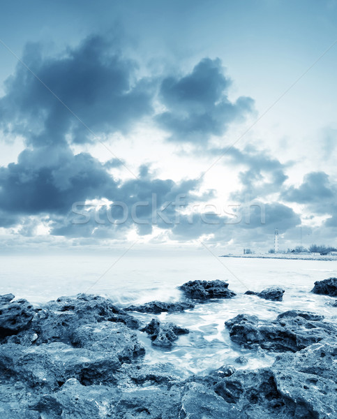 Peisaj marin plajă peisaj lumina mare frumuseţe Imagine de stoc © tycoon