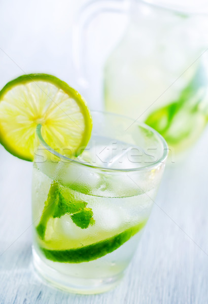 Stockfoto: Mojito · partij · blad · vruchten · groene · cocktail
