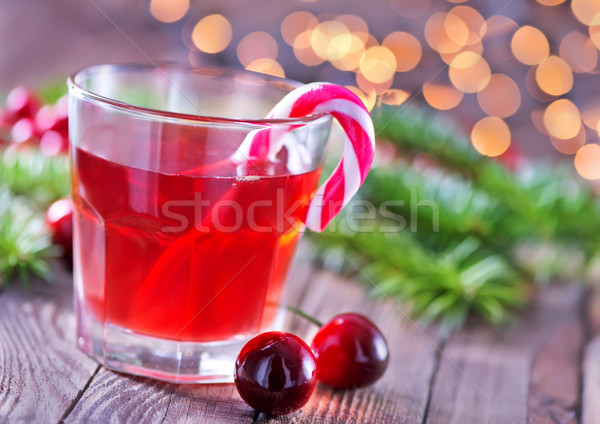 Natal beber vidro tabela água árvore Foto stock © tycoon