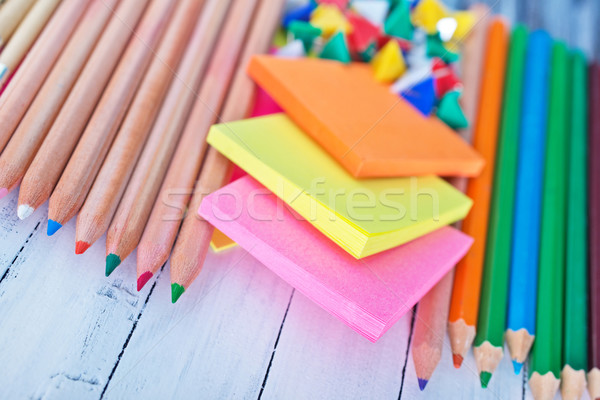 Materiale scolastico studente vernice matita frame istruzione Foto d'archivio © tycoon
