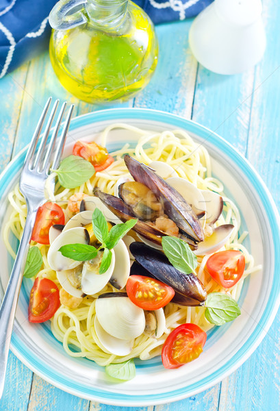 pasta with seafood Stock photo © tycoon