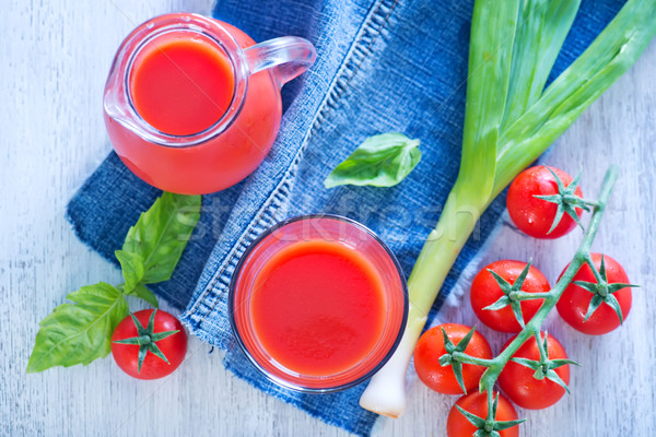 Tomatensap glas tabel natuur gezondheid achtergrond Stockfoto © tycoon