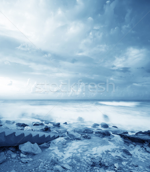 Tengeri kilátás tengerpart tájkép fény tenger szépség Stock fotó © tycoon