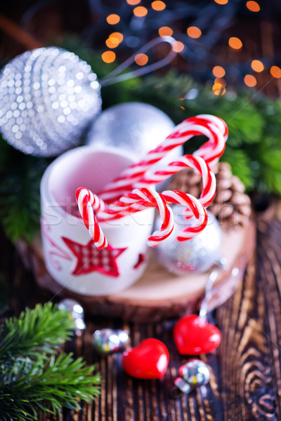 クリスマス 装飾 キャンディ 白 ガラス 表 ストックフォト © tycoon