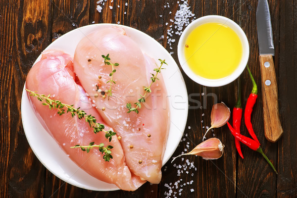 raw chicken fillet Stock photo © tycoon