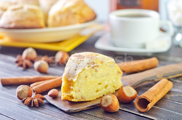 Casero torta alimentos fondo naranja invierno Foto stock © tycoon