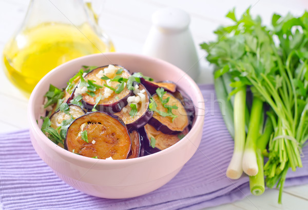 Frit aubergine vert blanche Cook manger [[stock_photo]] © tycoon