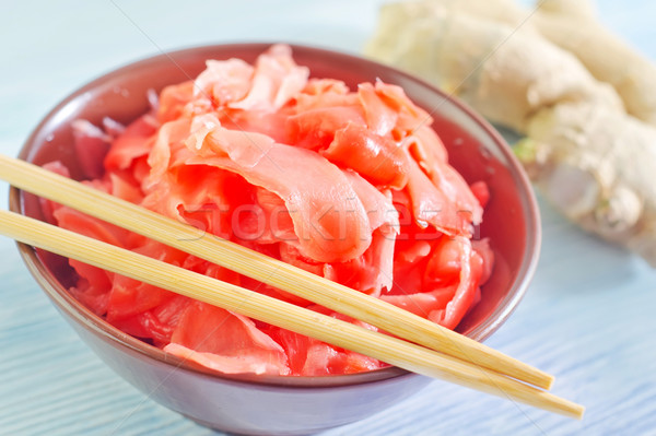Gyömbér háttér vacsora piros japán szakács Stock fotó © tycoon