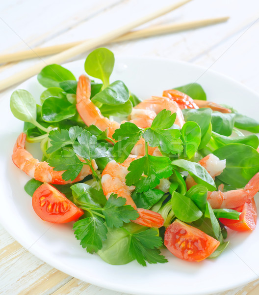 salad with shrimps Stock photo © tycoon