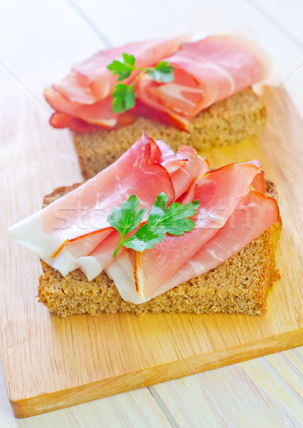 sandwich with ham Stock photo © tycoon