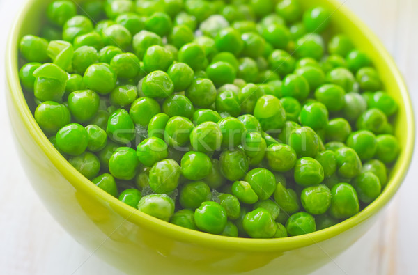 fresh green peas in the green bowl Stock photo © tycoon
