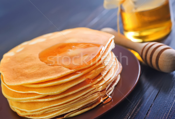 Pfannkuchen Hintergrund Weizen Gold Frühstück Dessert Stock foto © tycoon