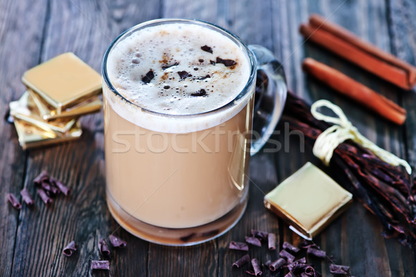Beber copo tabela chocolate vida café da manhã Foto stock © tycoon